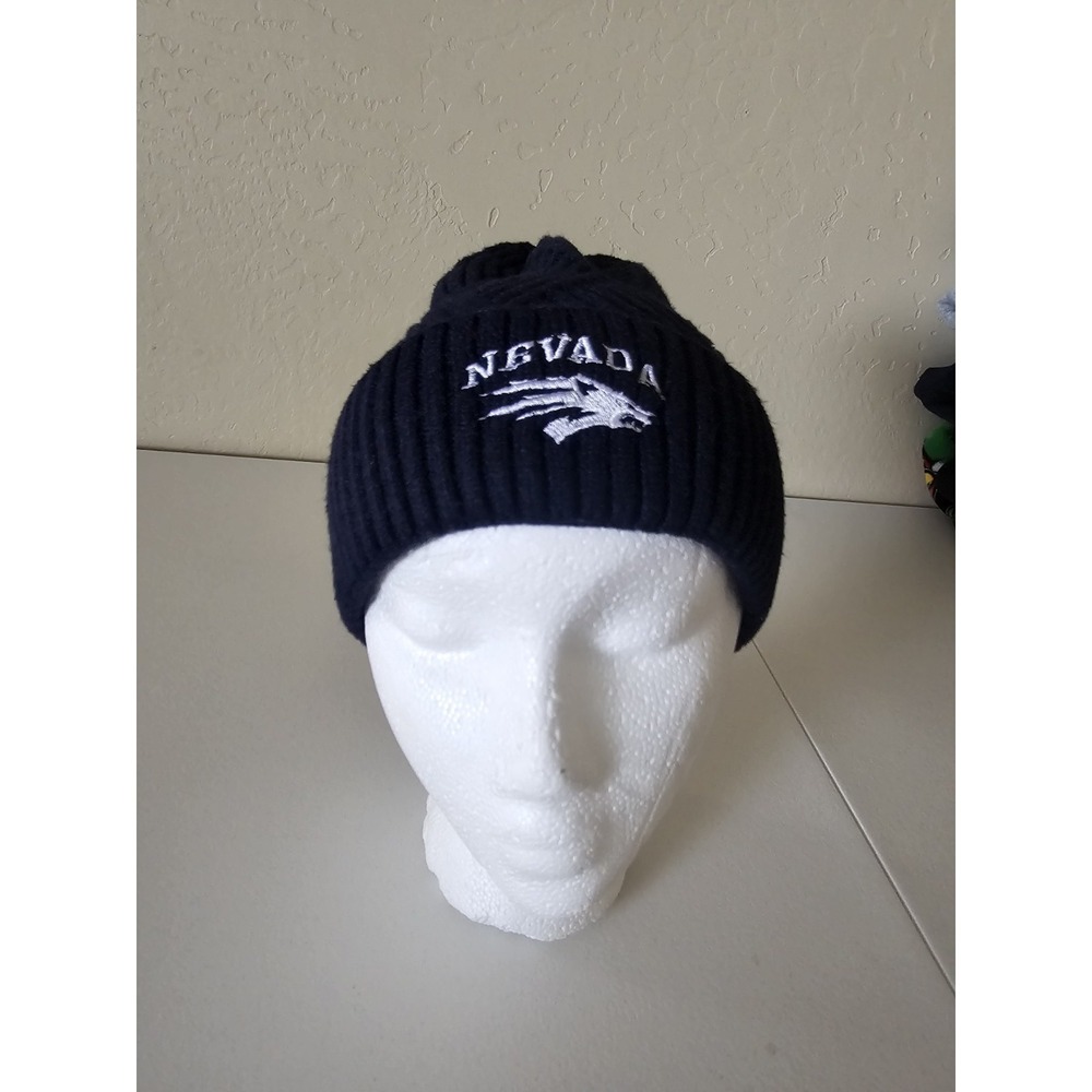 Nevada Wolf Pack Knit Beanie Hat Navy Blue NCAA Legacy Cuffed Winter Cap